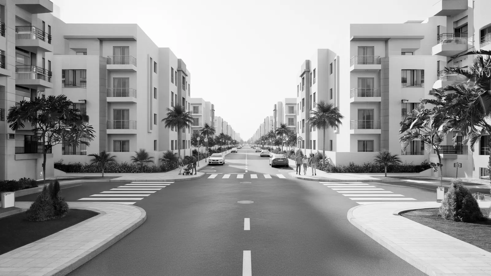 تصور للبيئة العمرانية في مخطط النخيل